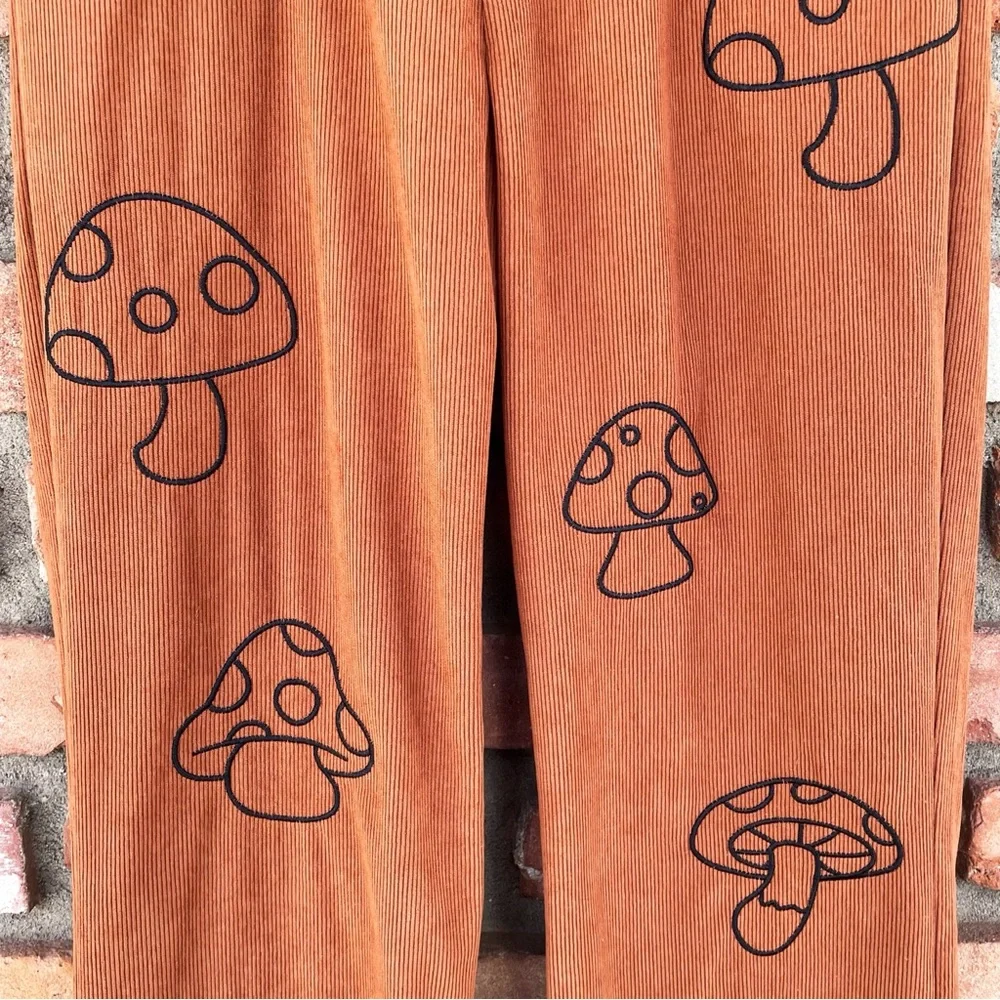 Fairy Grunge Embroidered Mushroom Lightweight Pants Size Medium - Picture 5 of 11